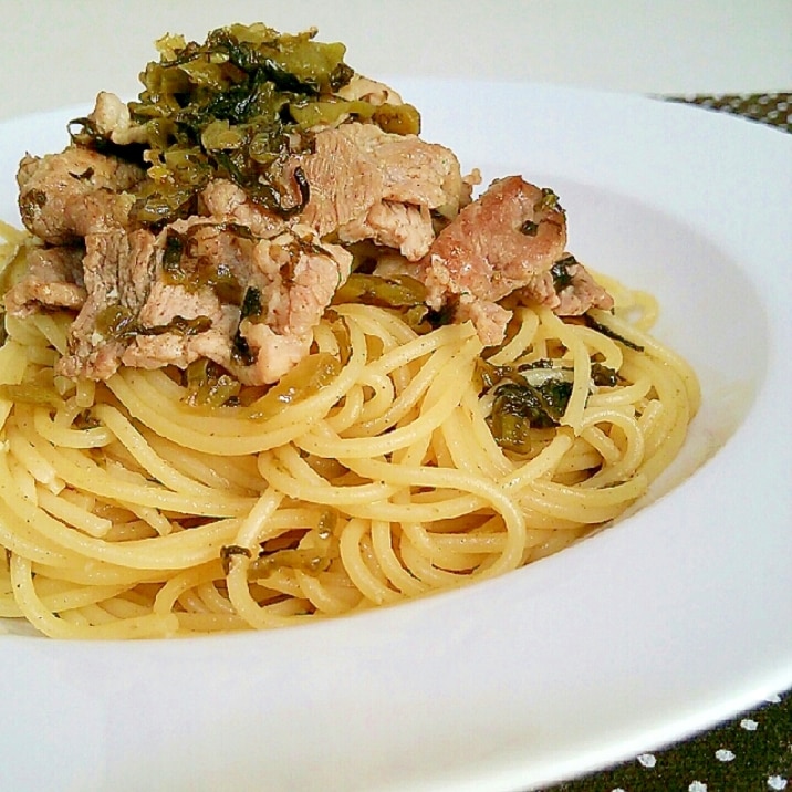 豚肉と高菜の和風パスタ レシピ 作り方 By あ ち0024 楽天レシピ 豚肉と高菜の和風パスタ レシピ 作り方 By あ ち0024 楽天レシピ
